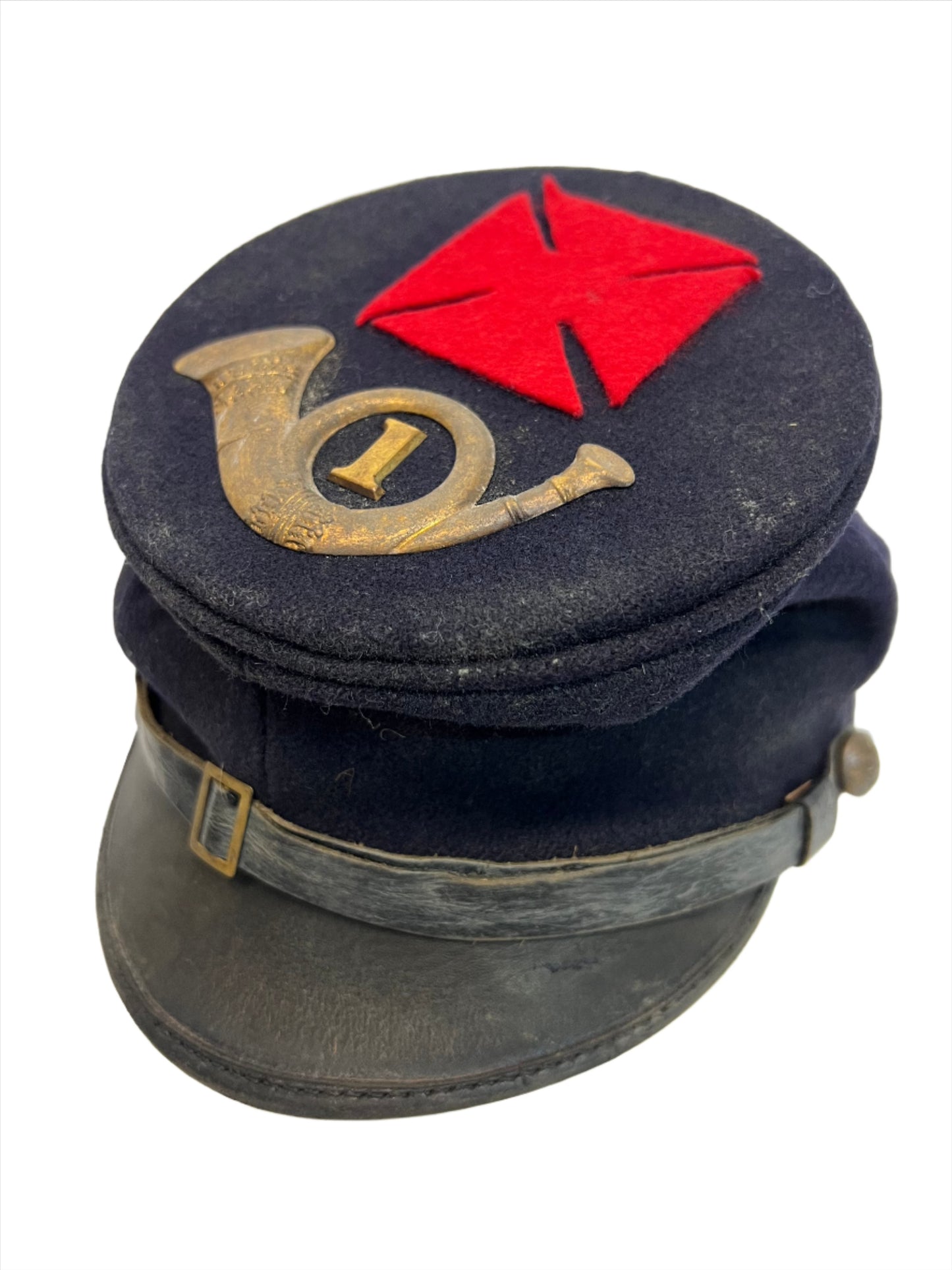 US Union Soldier Forage Cap "McDowell Brim" Emancipation Movie Prop Y'allywood Props Large Infantry Insignia w/5th Corps Badge  