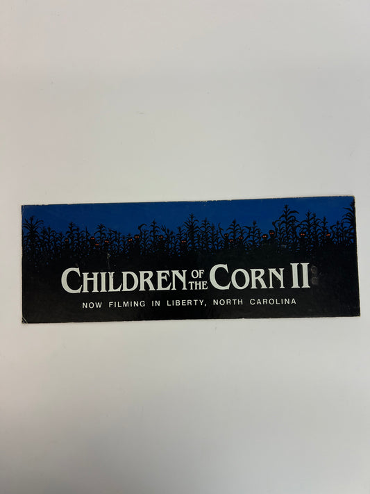 Cast & Crew Parking Pass Children of the Corn II Movie Prop Atlanta Brick Co   