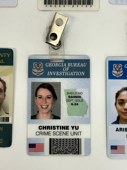 ID Badges The Outsider Movie Prop Atlanta Brick Co Christine Yu  