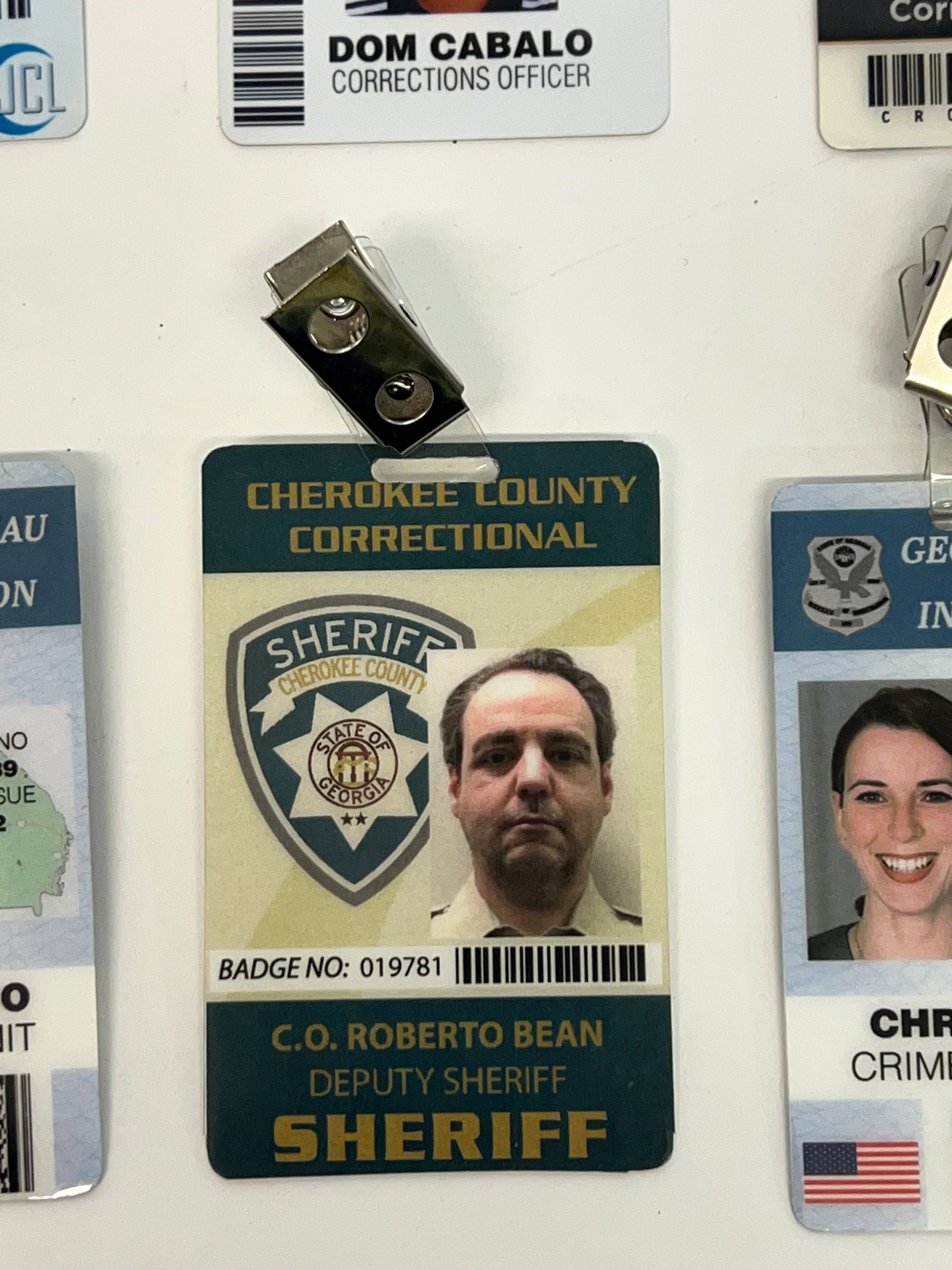 ID Badges The Outsider Movie Prop Atlanta Brick Co Roberto Bean  