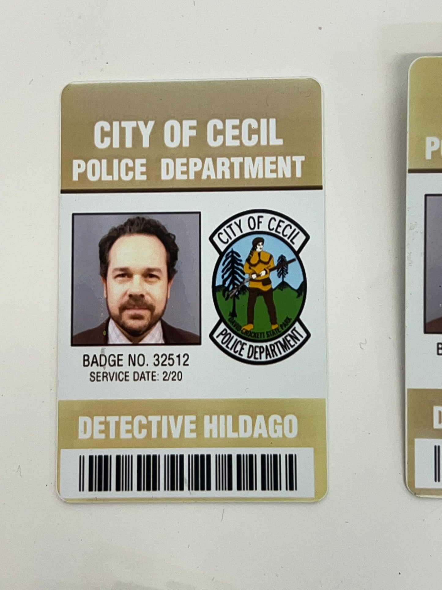 ID Badges The Outsider Movie Prop Atlanta Brick Co Detective Hildago w/o clip  