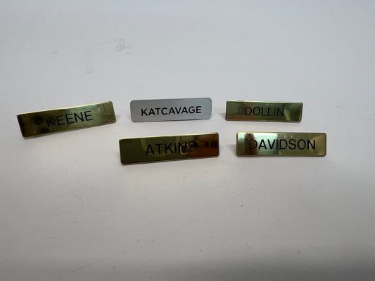 Name Badges from Stephen King's The Outsider Movie Prop Atlanta Brick Co   