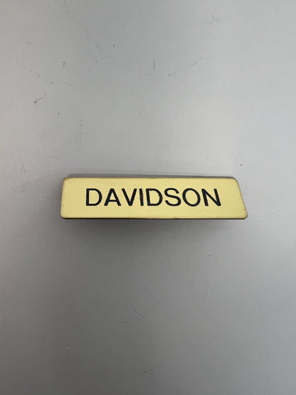 Name Badges from Stephen King's The Outsider Movie Prop Atlanta Brick Co Davidson Pin Back  