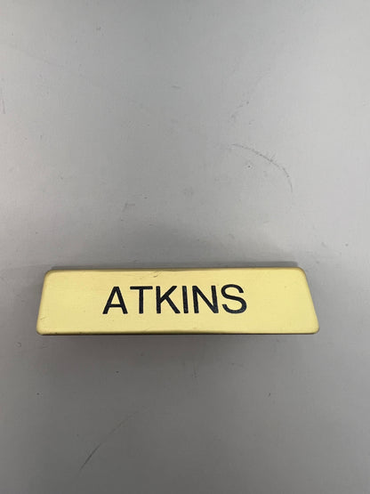 Name Badges from Stephen King's The Outsider Movie Prop Atlanta Brick Co Atkins Pin Back  