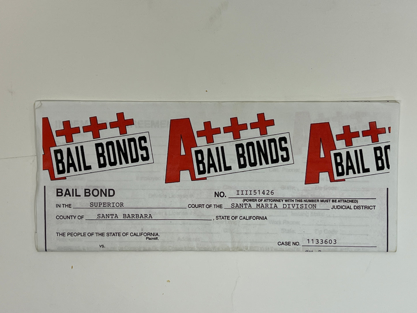 Johnny's Bail Bond S3E1 Cobra Kai Movie Prop Y'allywood Props   