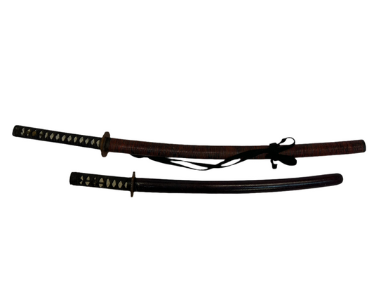 Daisho Set Katana & Wakizashi Dark Red Swords 47 Ronin (2013) Movie Prop Y'allywood Props   