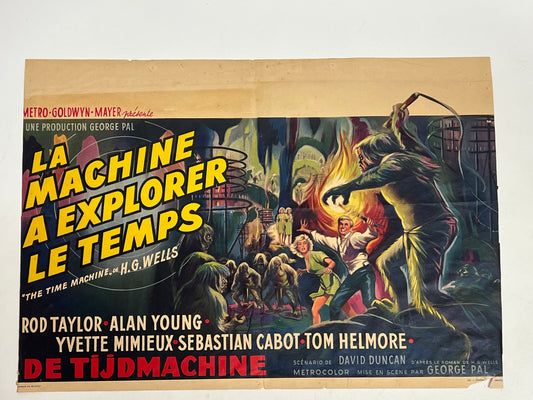 H.G. Wells The Time Machine Movie Poster French (1960) Memorabilia Y'allywood Props