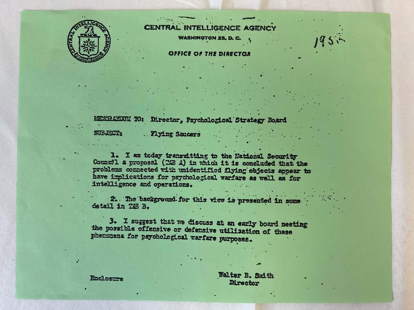 CIA UFO Document American Made (2017) Movie Prop Y'allywood Props
