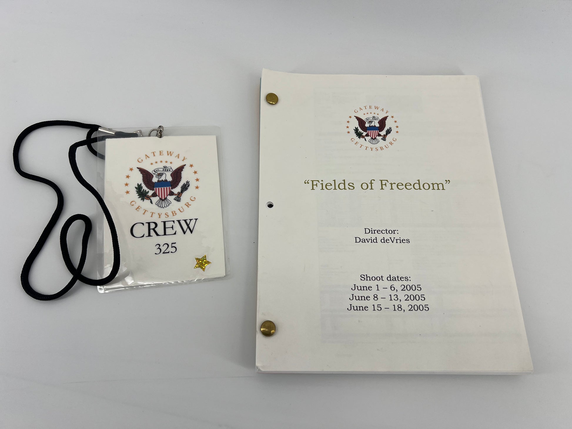 Fields of Freedom (2006) Production Used Script/Screenplay Film Memorabilia Y'allywood Props