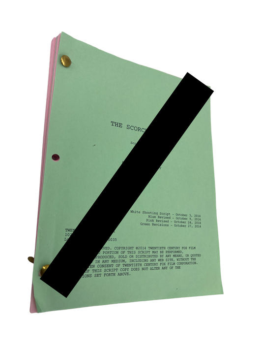 Maze Runner: The Scorch Trials (2015) Production Used Script/Screenplay Film Memorabilia Y'allywood Props