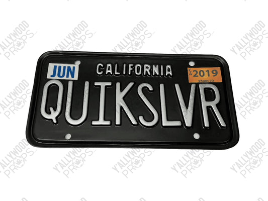 Terry Silver's QUIKSLVR License Plate Cobra Kai Movie Prop Y'allywood Props