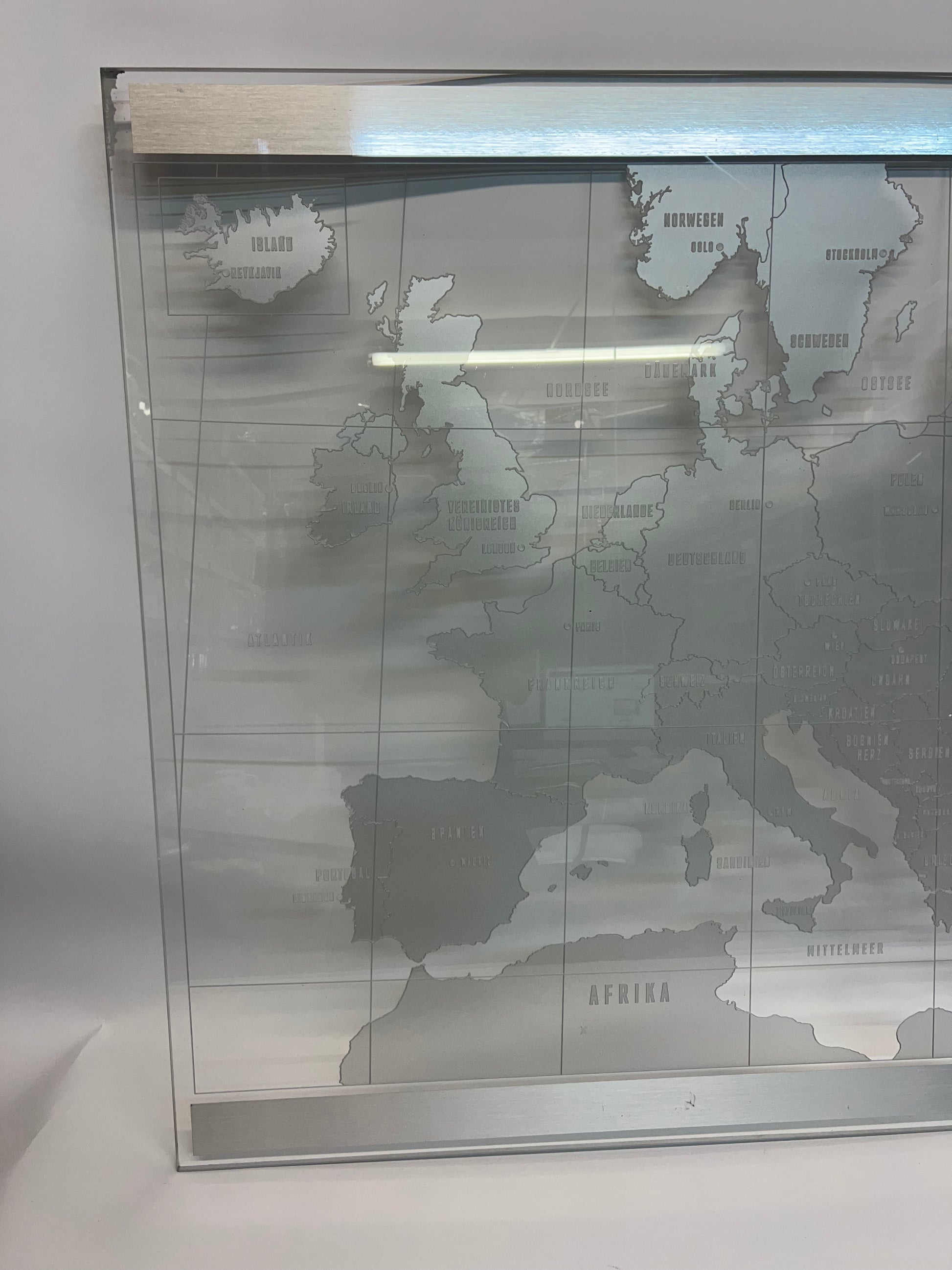 Acrylic World Map from Captain America: Civil War Movie Prop Atlanta Brick Co   