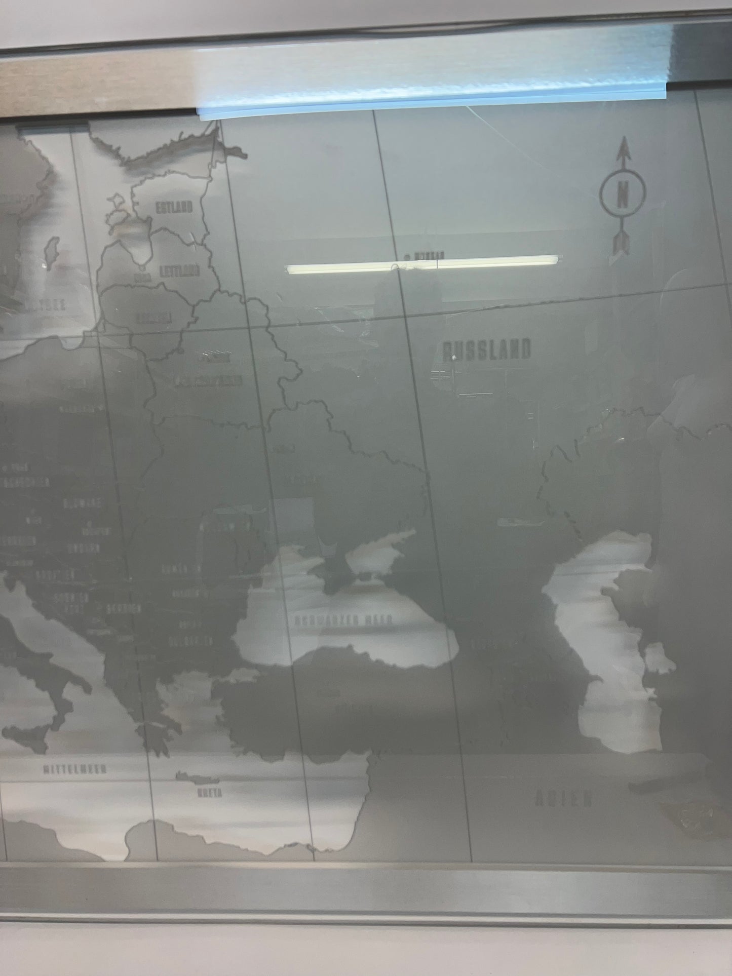 Acrylic World Map from Captain America: Civil War Movie Prop Atlanta Brick Co   