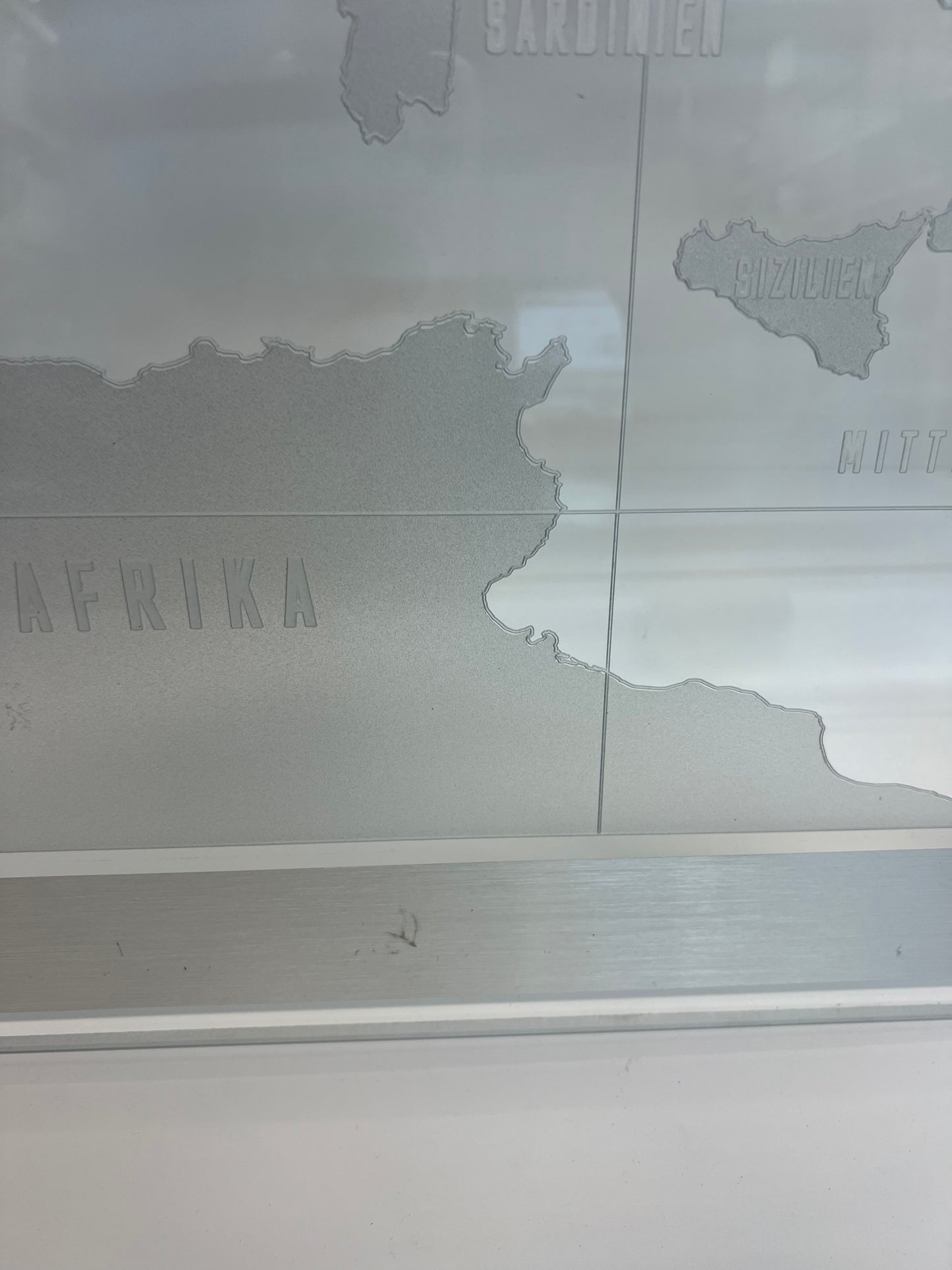 Acrylic World Map from Captain America: Civil War Movie Prop Atlanta Brick Co   