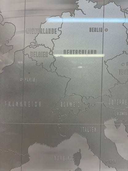 Acrylic World Map from Captain America: Civil War Movie Prop Atlanta Brick Co   