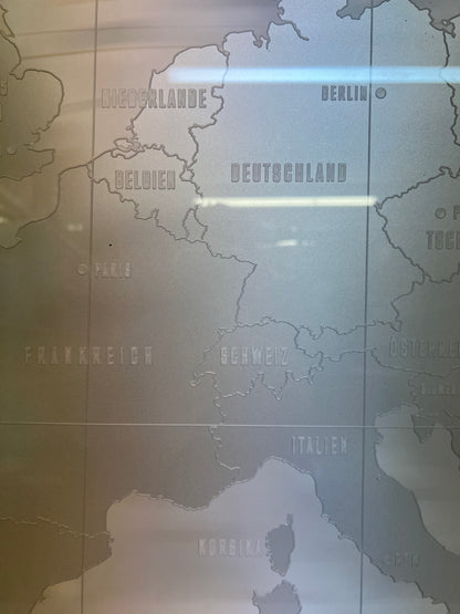 Acrylic World Map from Captain America: Civil War Movie Prop Atlanta Brick Co   