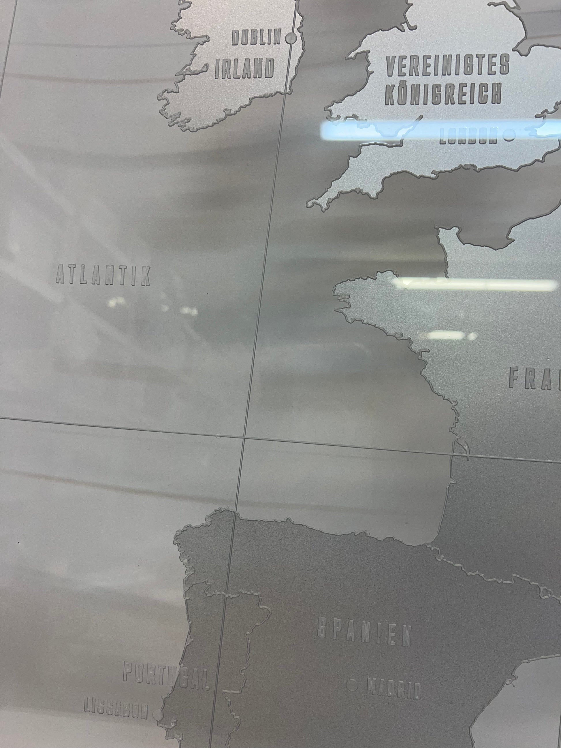 Acrylic World Map from Captain America: Civil War Movie Prop Atlanta Brick Co   