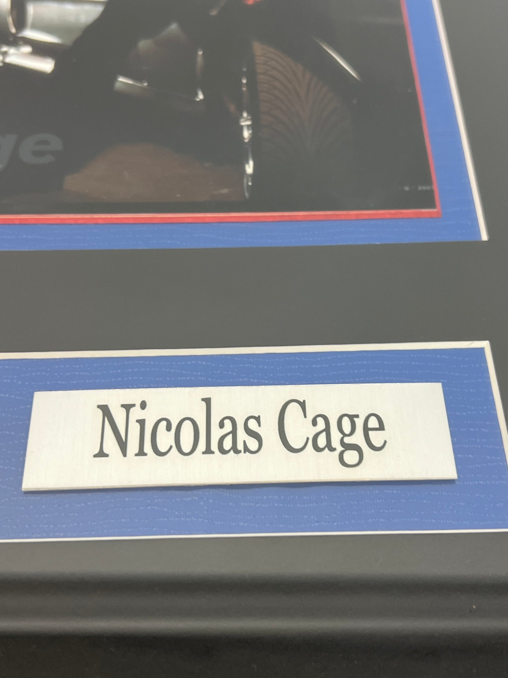 Nicolas Cage Autograph Display, Gone in 60 Seconds Memorabilia Y'allywood Props   