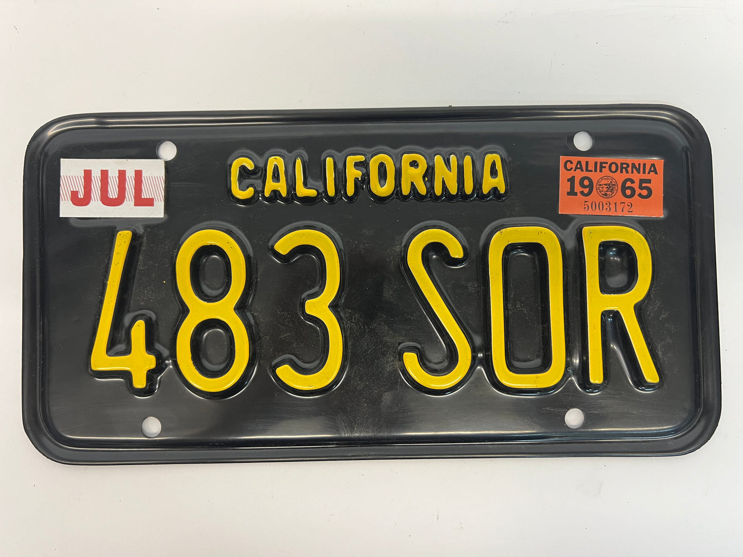 1965 License Plates Kreese Flashback S3E2 Cobra Kai Movie Prop Y'allywood Props 483 SOR Back On Screen  