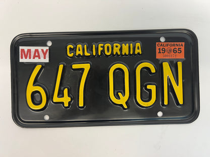 1965 License Plates Kreese Flashback S3E2 Cobra Kai Movie Prop Y'allywood Props 647 QGN Back  