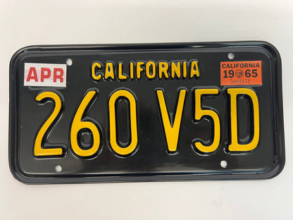 1965 License Plates Kreese Flashback S3E2 Cobra Kai Movie Prop Y'allywood Props 260 V5D Back  