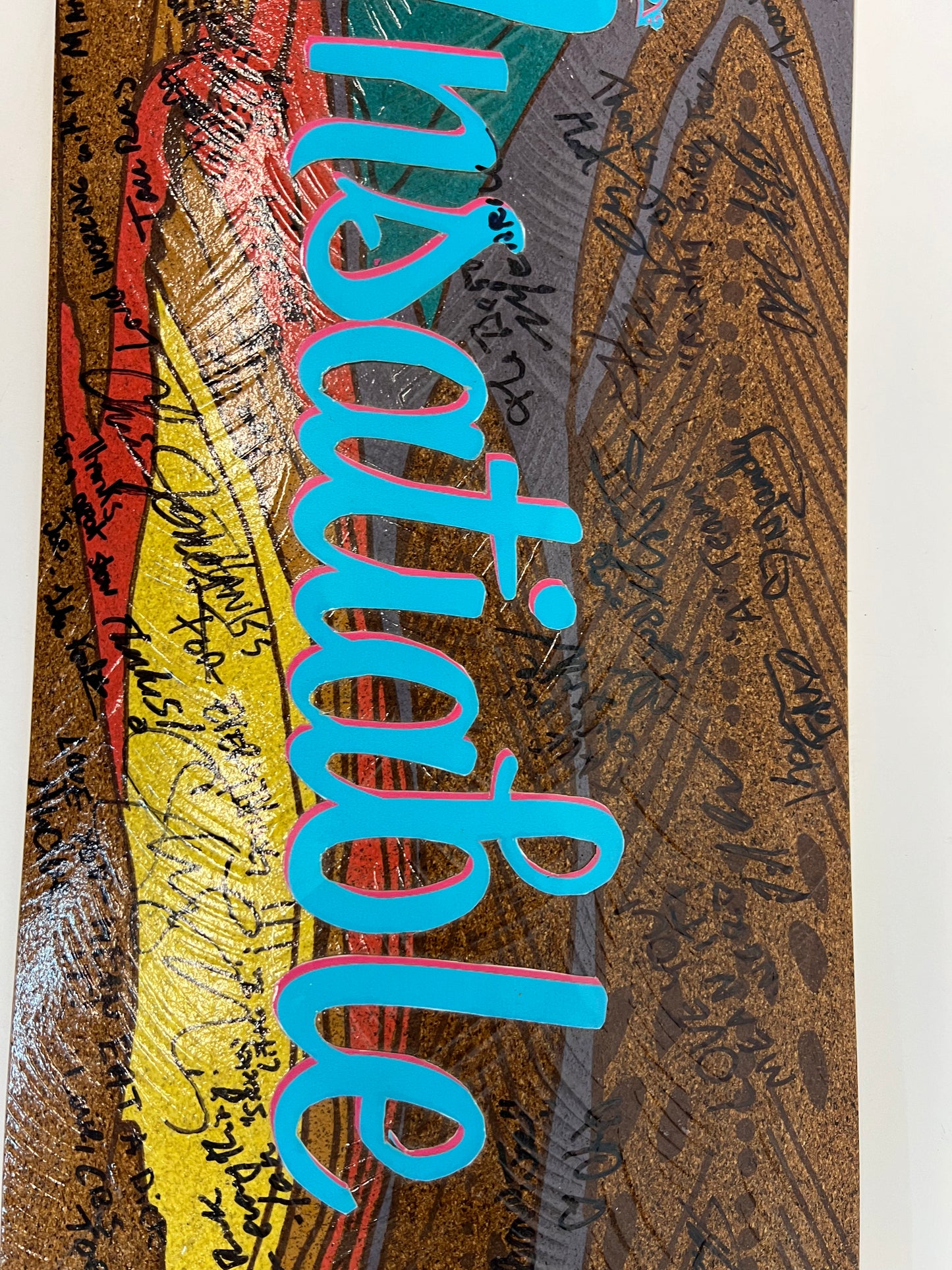 Insatiable Season 1 Crew Autographed Skateboard Movie Prop Y'allywood Props   