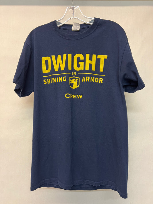 Dwight in Shining Armor (2018-2021) T-Shirt Cast & Crew Gift Movie Prop Y'allywood Props   