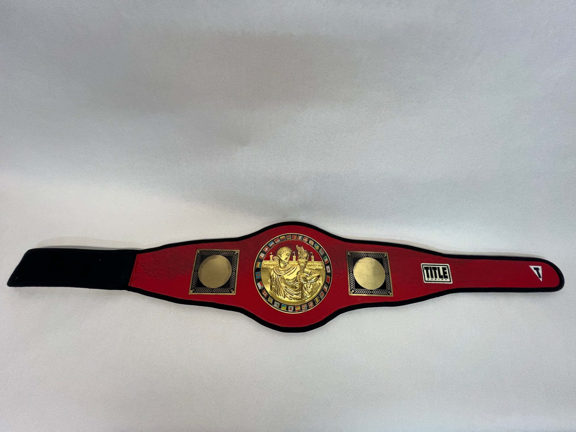 Title Boxing Belt Creed III (2023) Movie Prop Y'allywood Props Red w/Black Border Dirty From Set Can Be Cleaned  