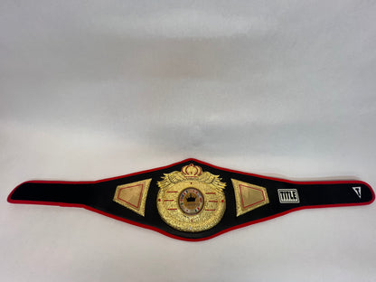 Title Boxing Belt Creed III (2023) Movie Prop Y'allywood Props Black w/Red Border Wings w/Crown  