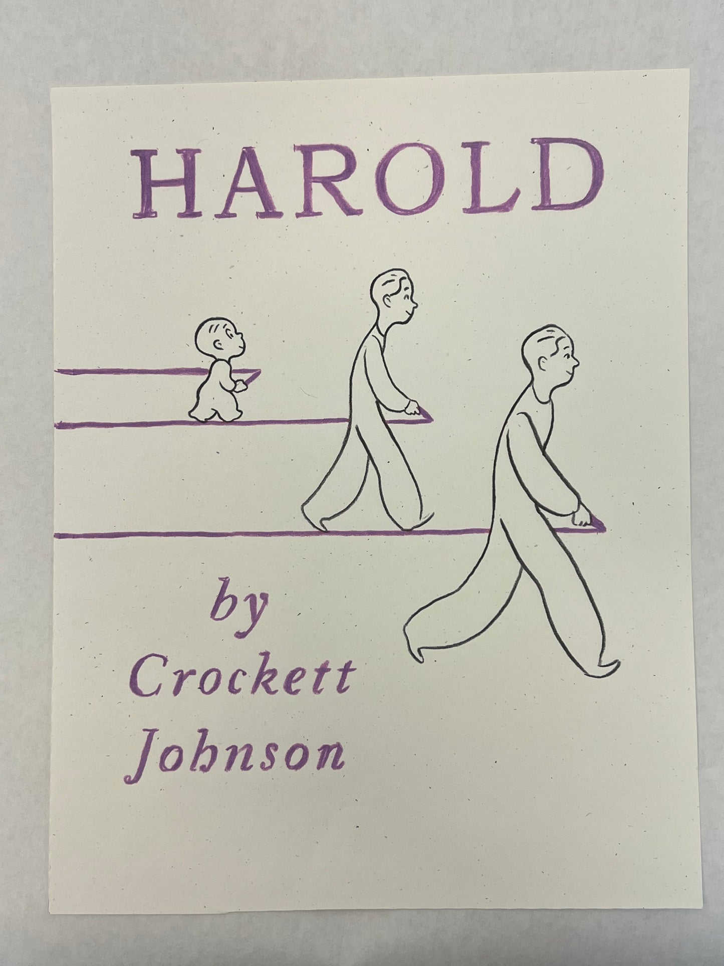 New Harold Book from Last Scene Harold and the Purple Crayon Memorabilia Y'allywood Props Cover Variant with Harold on it on Page Paper  