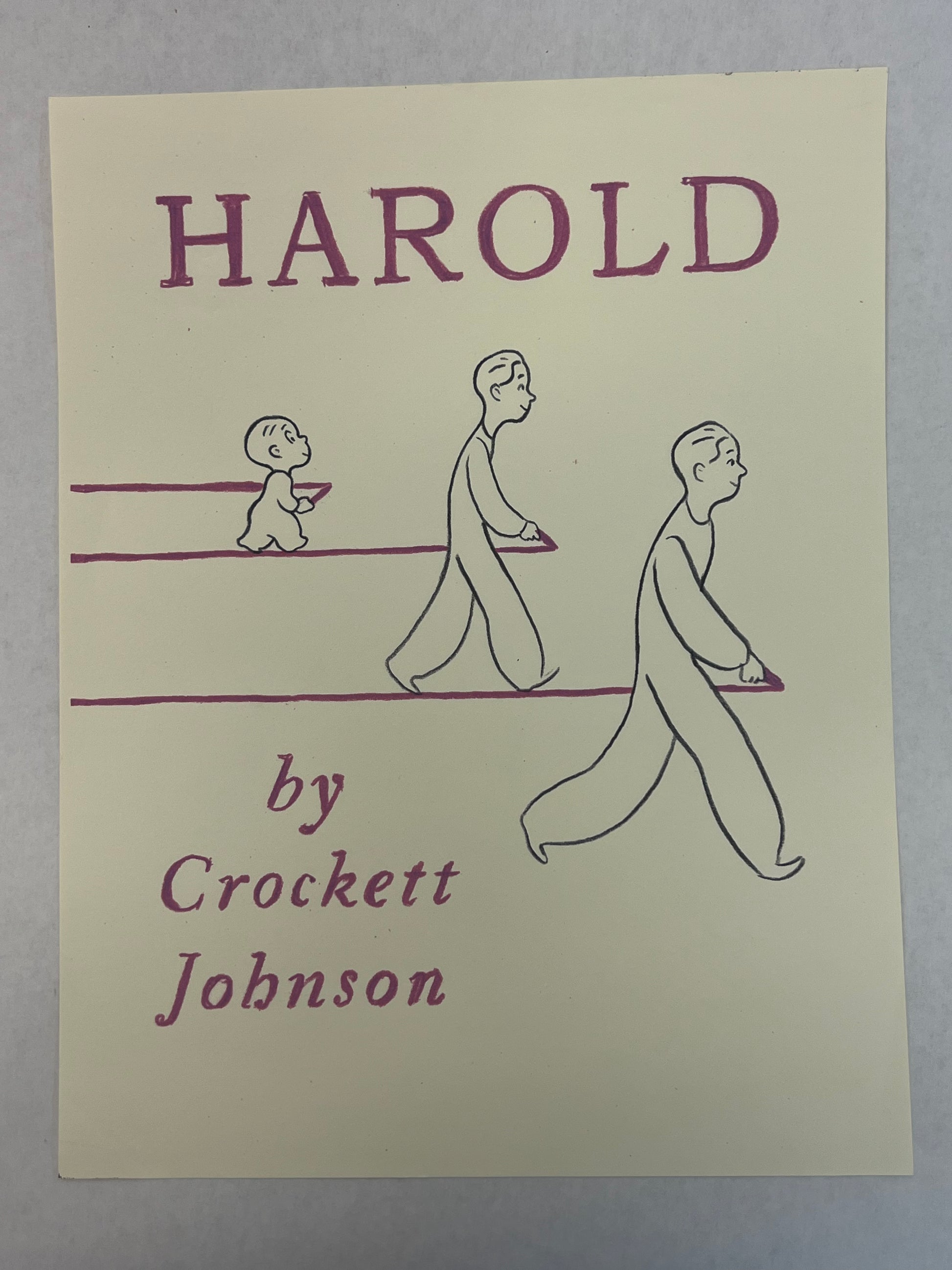 New Harold Book from Last Scene Harold and the Purple Crayon Memorabilia Y'allywood Props Cover Variant with Harold on it on Cover paper  