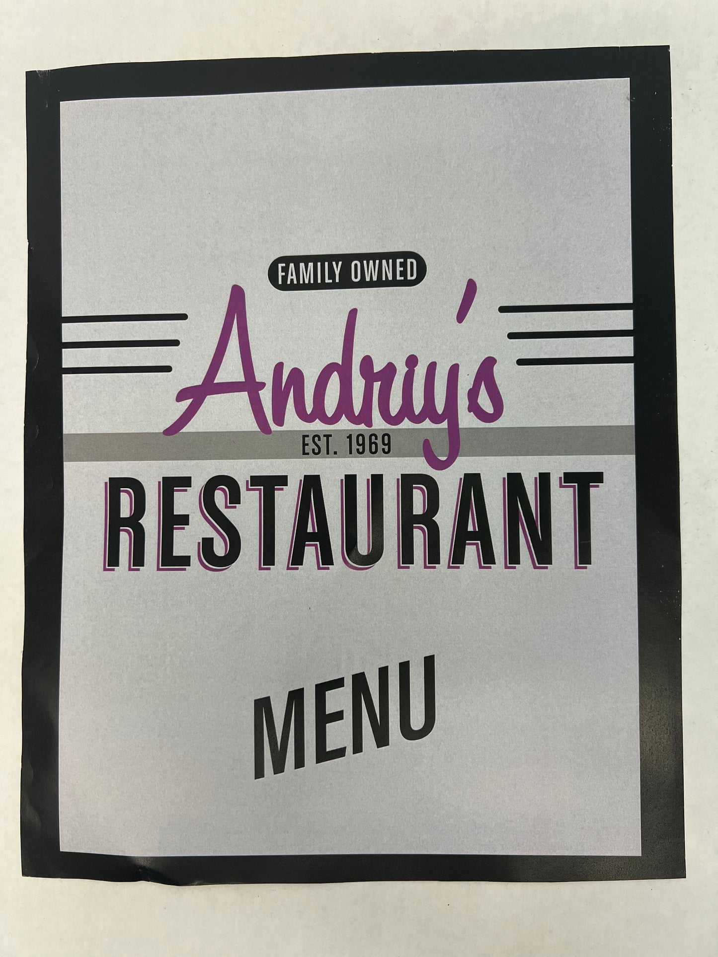 Andriy's Menu Harold and the Purple Crayon Memorabilia Y'allywood Props   