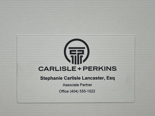 Stephanie Carlisle Lancaster Business Card Ambitions (2019) Movie Prop Y'allywood Props   