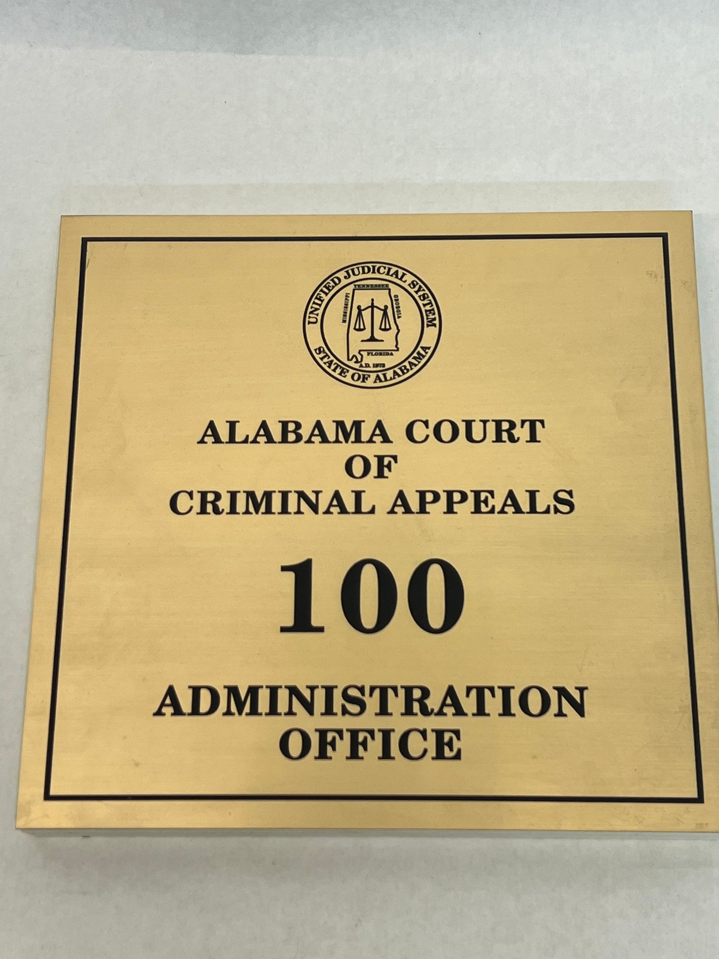 Alabama Court of Appeals Signs Just Mercy (2019) Movie Prop Y'allywood Props Administration Office  