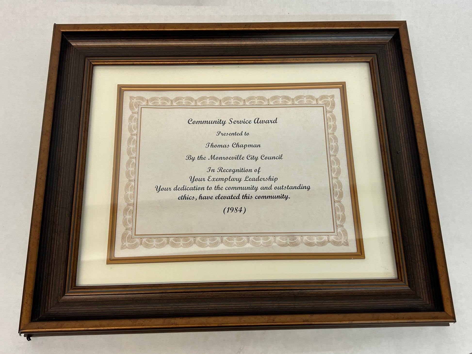 Tommy Chapman's Community Service Award Just Mercy (2019) Movie Prop Y'allywood Props   