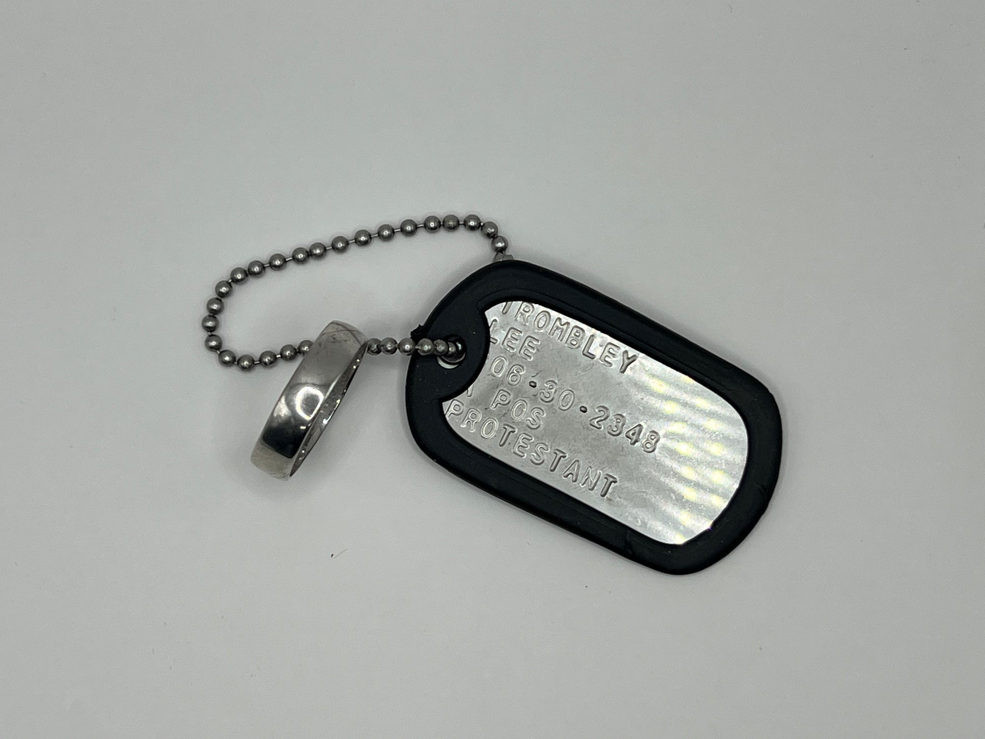 Lee Tromblay's Ring & Dog Tag The Best of Enemies (2019) Movie Prop Y'allywood Props   