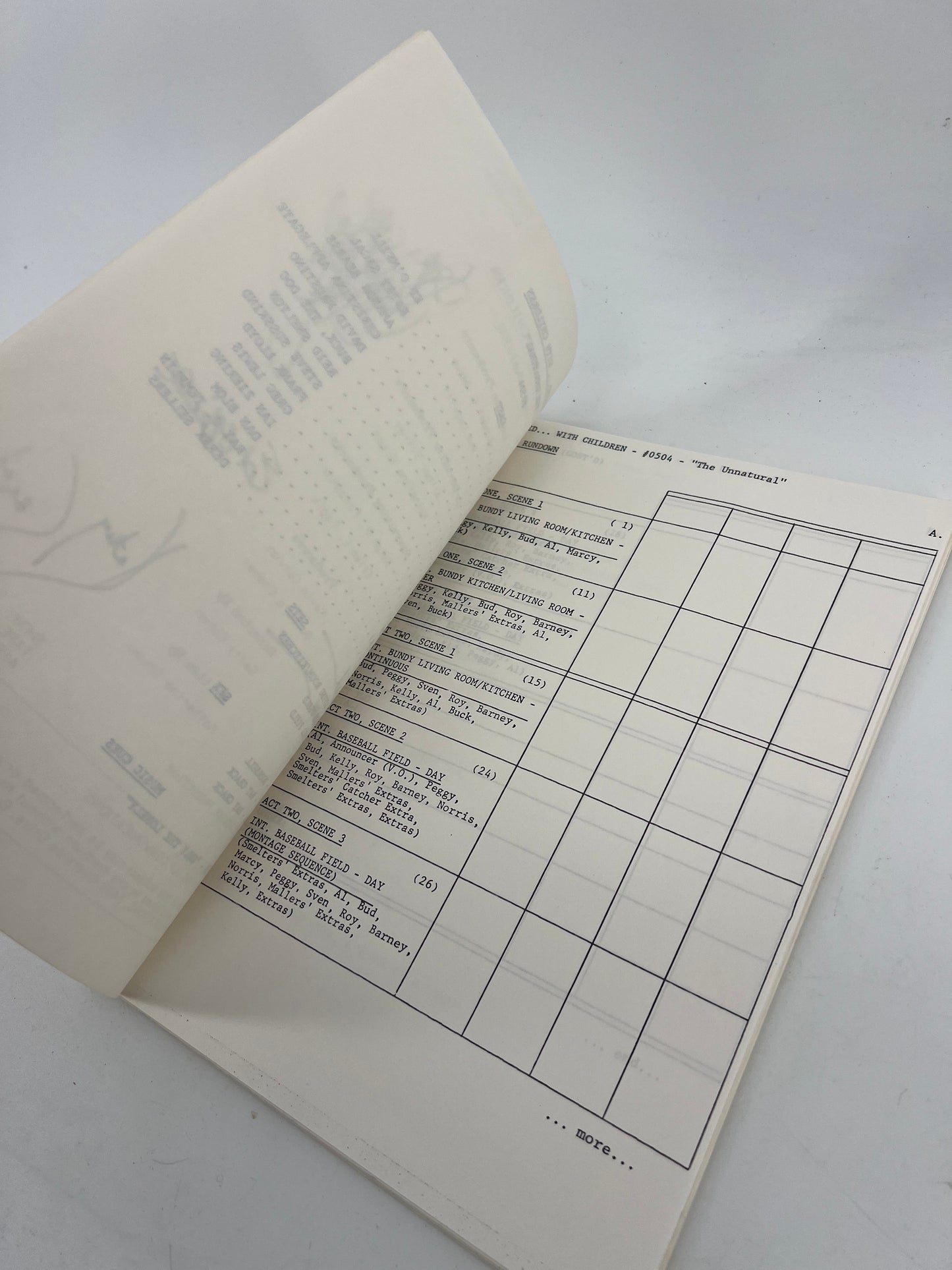 Cast Signed Married With Children Script (1990) Autograph Y'allywood Props