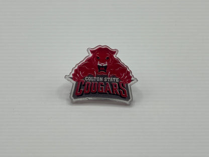 Colton State University Cougars Pins Long Slow Exhale (2022) Movie Prop Atlanta Brick Co Colton State Cougars approximately 1"  