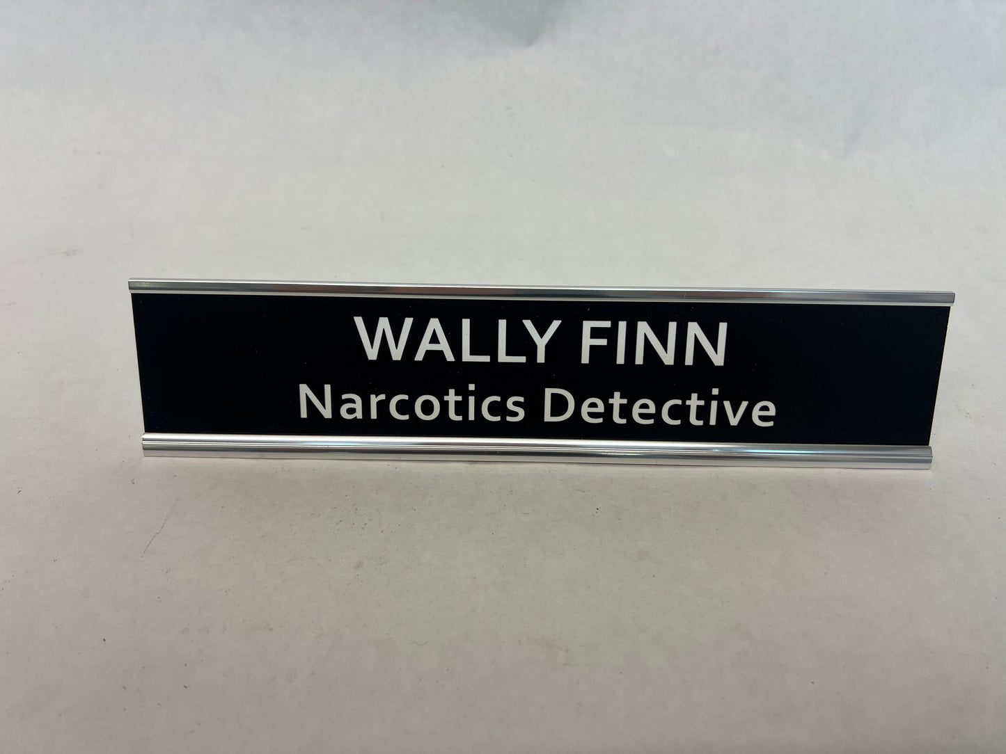 Detective Wally Finn's Desk Nameplate, Reptile (2023) Movie Prop Y'allywood Props   