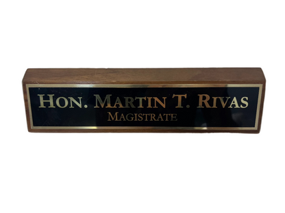 Judge Rivas Nameplate Instant Family (2018) Movie Prop Atlanta Brick Co   