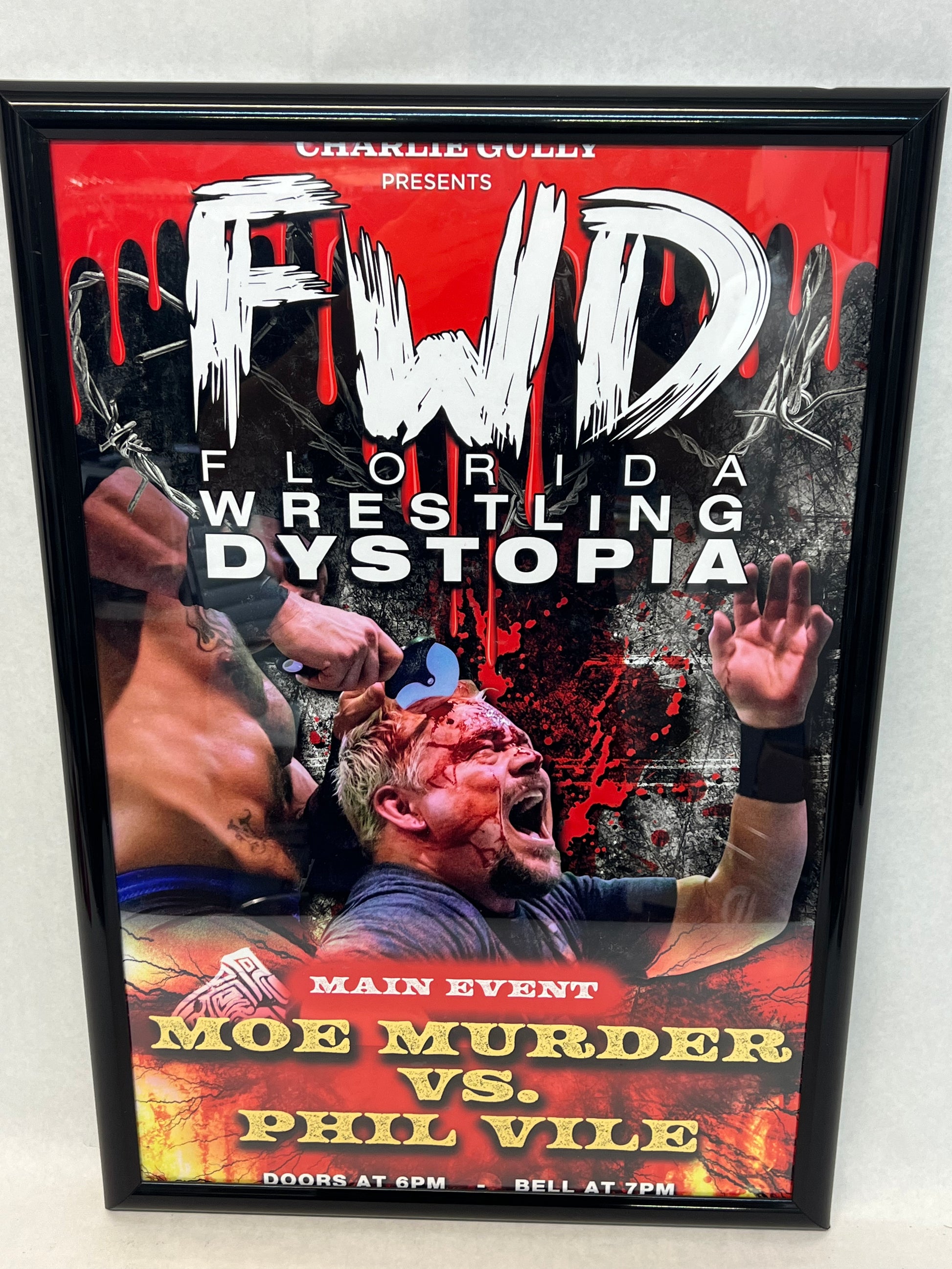 FWD Arena Wall Posters, Heels (2021) Movie Prop Atlanta Brick Co Moe Murder vs Phil Vile 25"x17"  