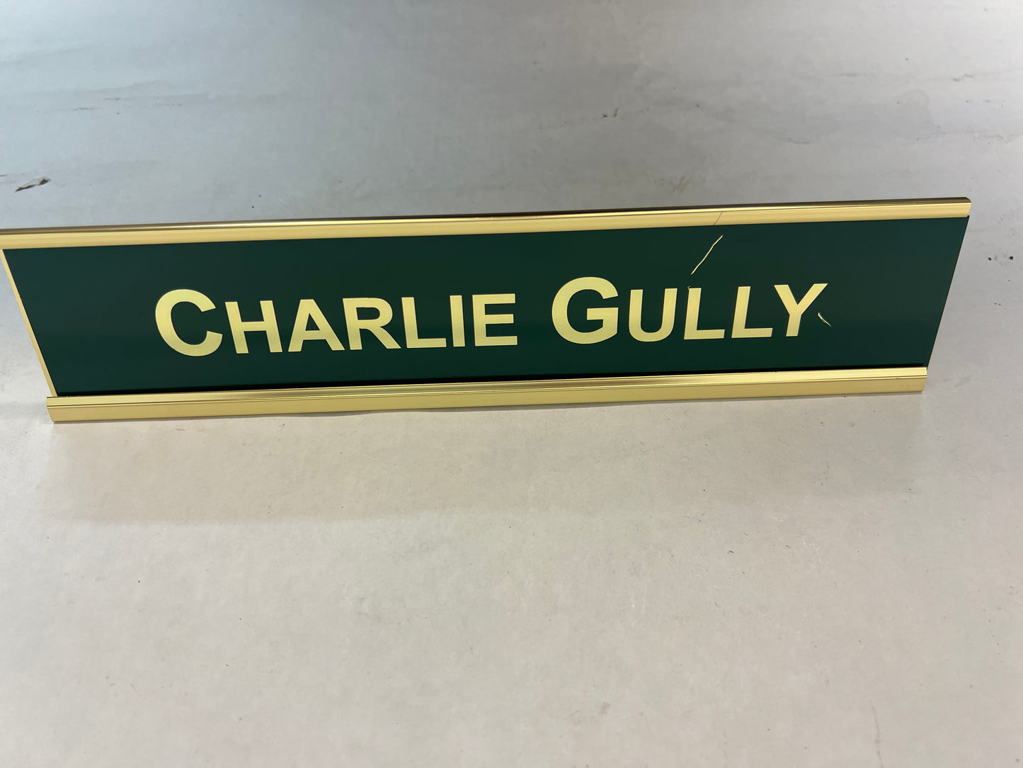 Charlie Gully's Desk Nameplate Heels (2021) Movie Prop Atlanta Brick Co   