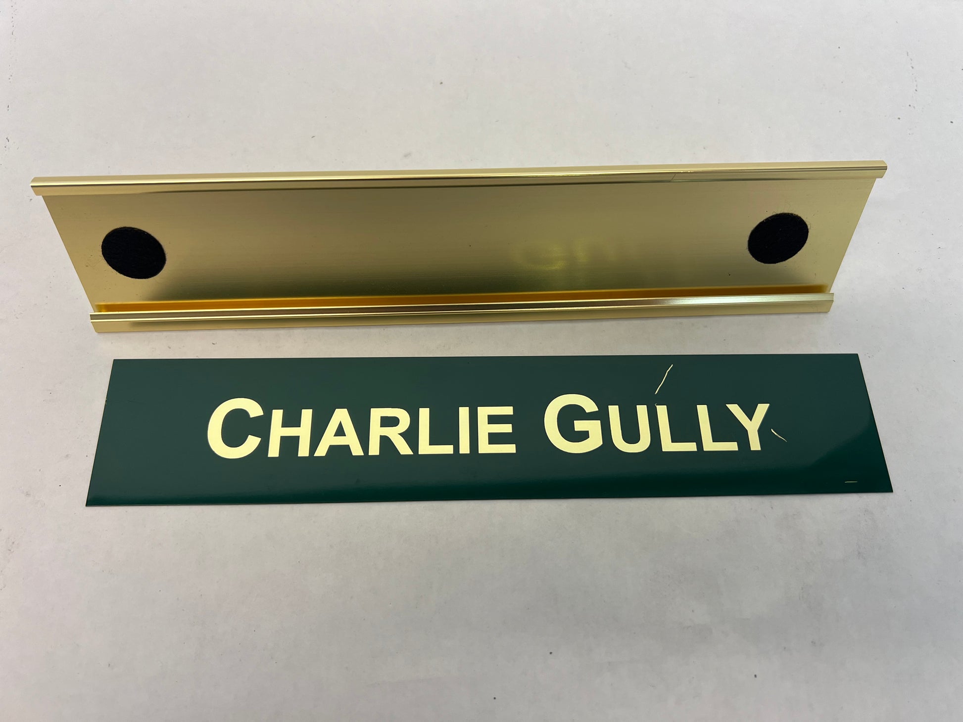 Charlie Gully's Desk Nameplate Heels (2021) Movie Prop Atlanta Brick Co   