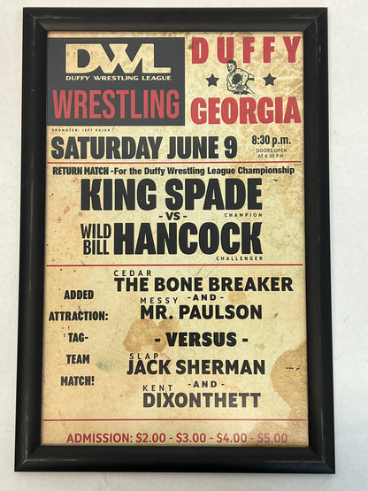 DWL Dome Concessions/Merch Booth Lobby Posters Heels (2021) Movie Prop Y'allywood Props King Spade vs Wild Bill June 9  