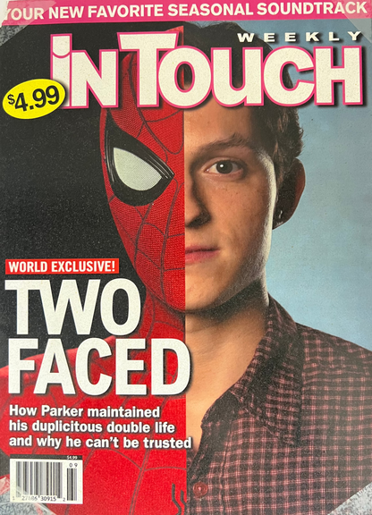 JJJ's Clippings Two Faced Cover Spider-man: No Way Home Movie Prop Y'allywood Props