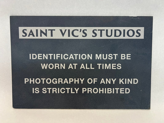 Saint Vic's Studios Signs S2E6 Heels (2021) Movie Prop Atlanta Brick Co Identification Must Be Worn 18x12"  