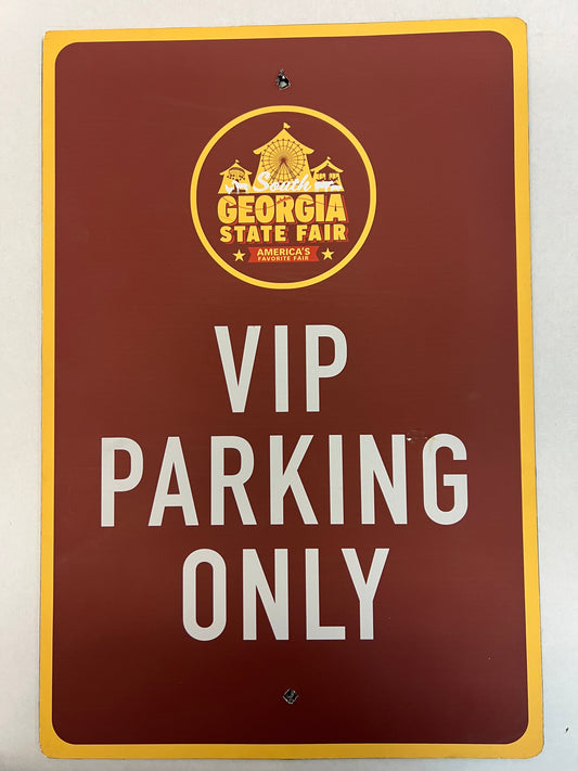 Georgia State Fair VIP Parking Signs S2E1 Heels (2021) Movie Prop Atlanta Brick Co   