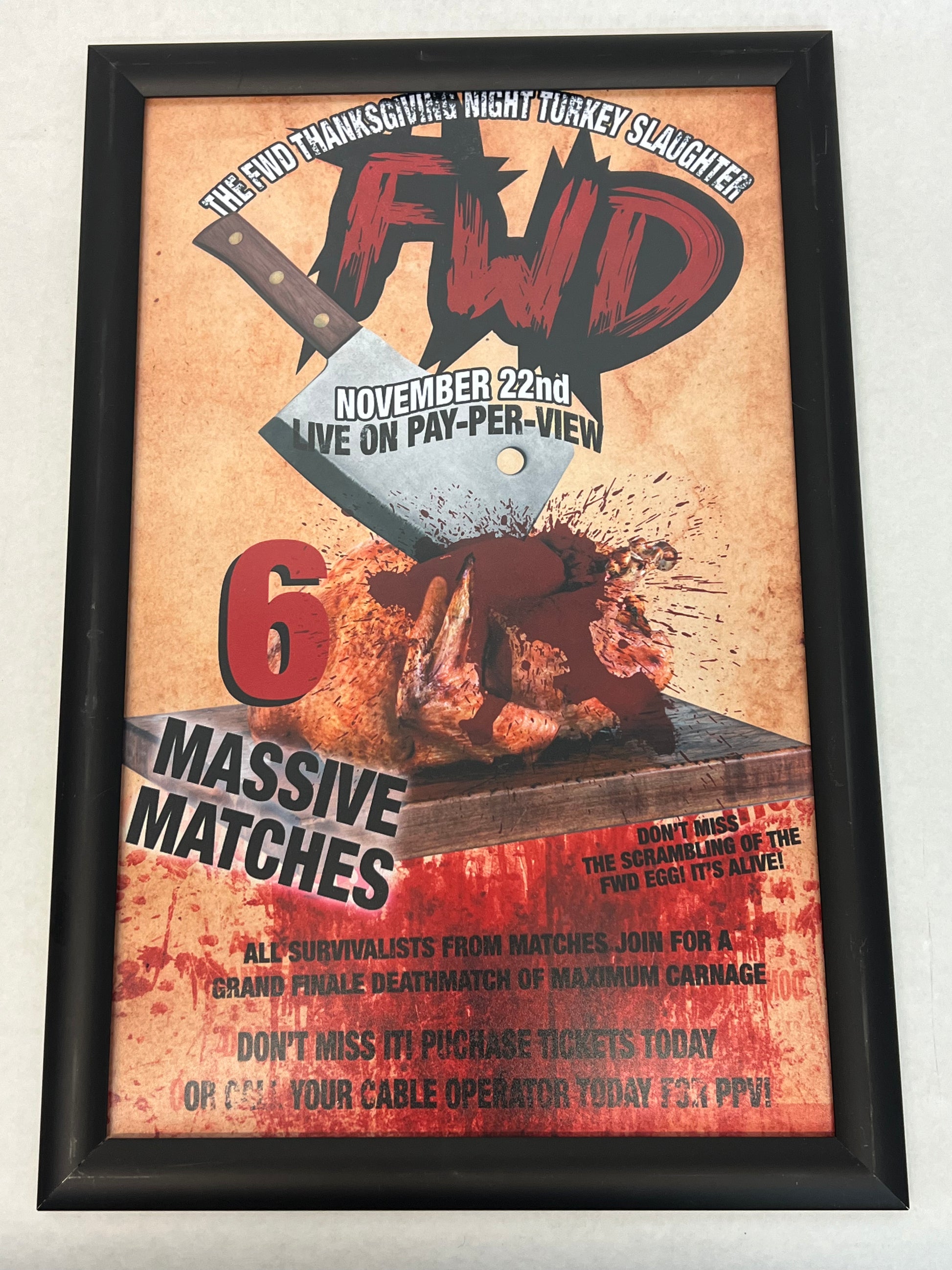 FWD Framed Posters Heels (2021) Movie Prop Atlanta Brick Co Thanksgiving Night Turkey Slaughter  