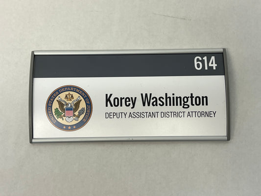 Korey Washington Office Nameplate Ambitions (2019) Movie Prop Y'allywood Props   