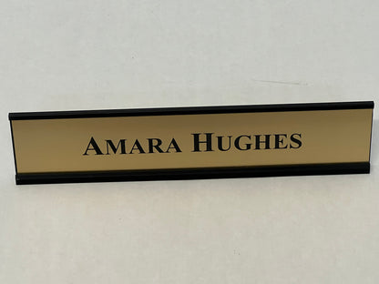 Amara Hughes Office & Desk Nameplates Ambitions (2019) Movie Prop Y'allywood Props Desk Nameplate  